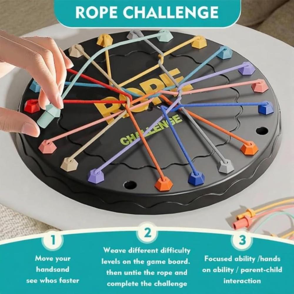 Rope Knot Untying Challenge Puzzle
