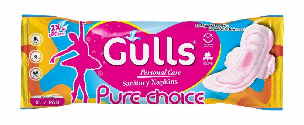 Gulls Ultra Thin Sanitary Pads with Wings - Super Absorbent Leak-Proof Feminine Hygiene Napkins for Heavy & Regular Flow