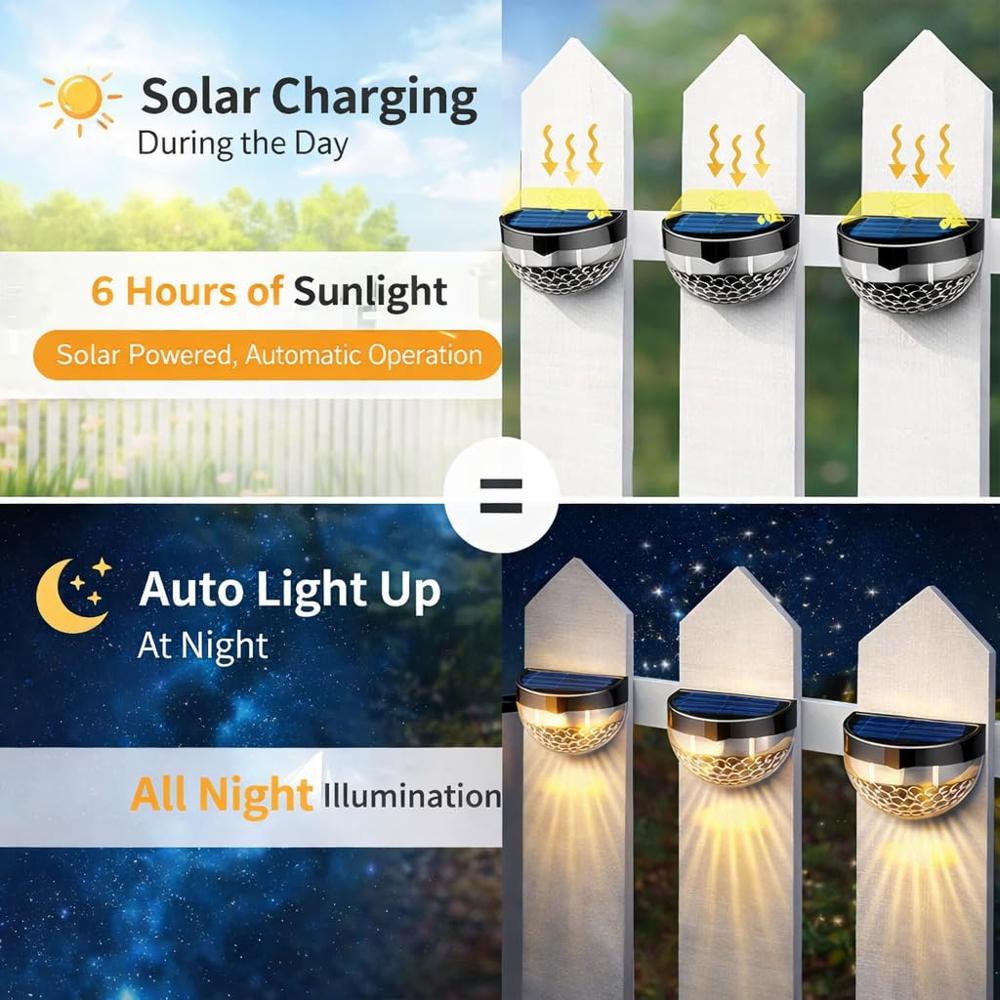 Solar Fence Deck Light (2 pcs set)