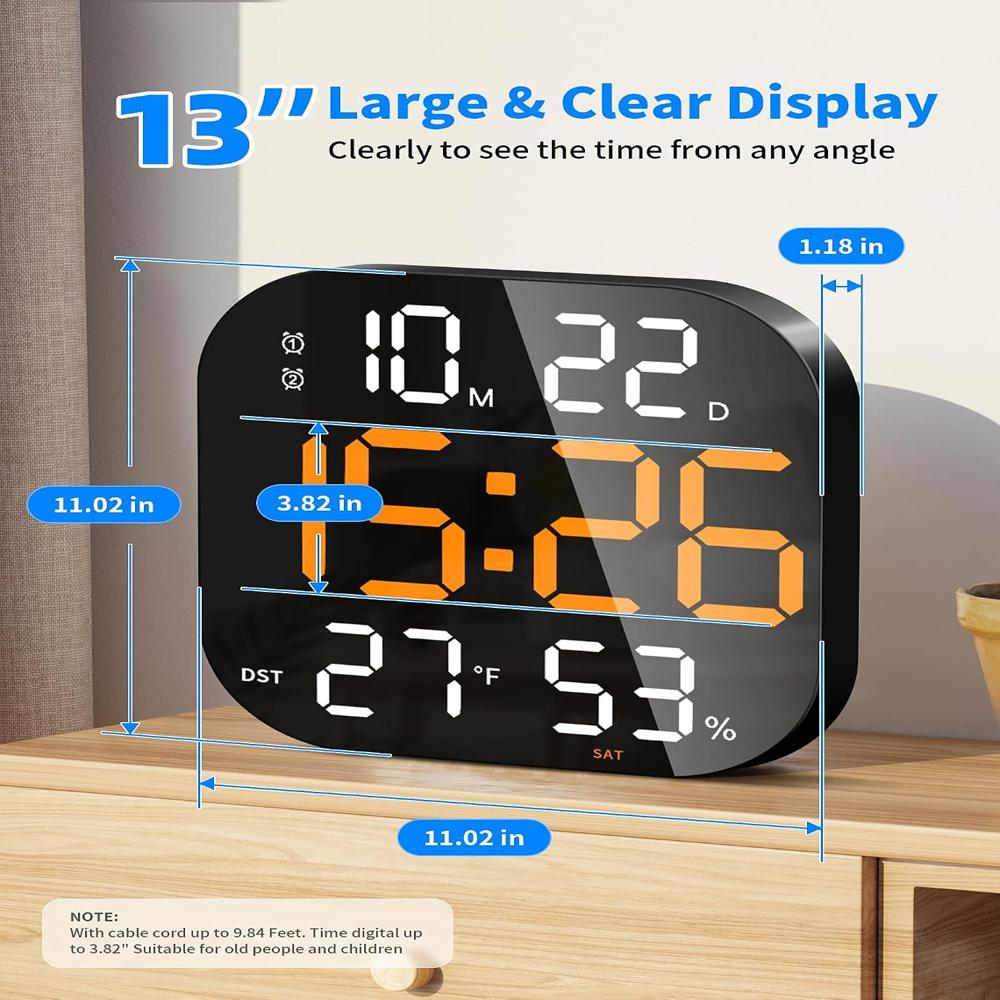 SQUARE DIGITAL WALL CLOCK