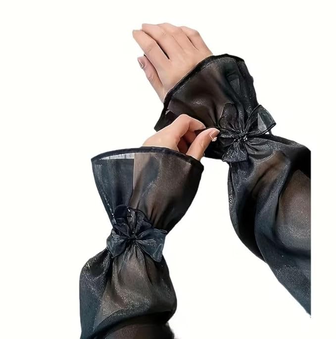 SUNPROOF ARM SLEEVES WITH BOW ( 1 PAIR )