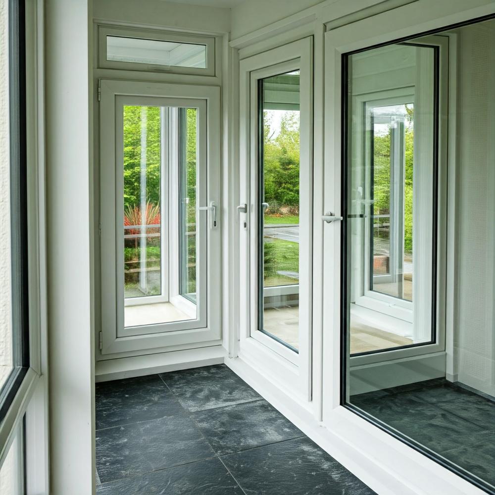 Corner Bay-pole Window - Color: Transparent