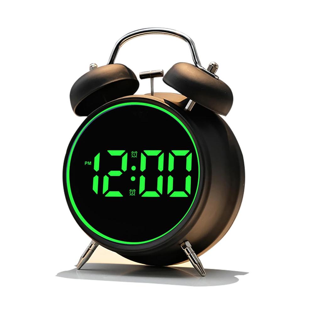 TWIN BELL LED CLOCK