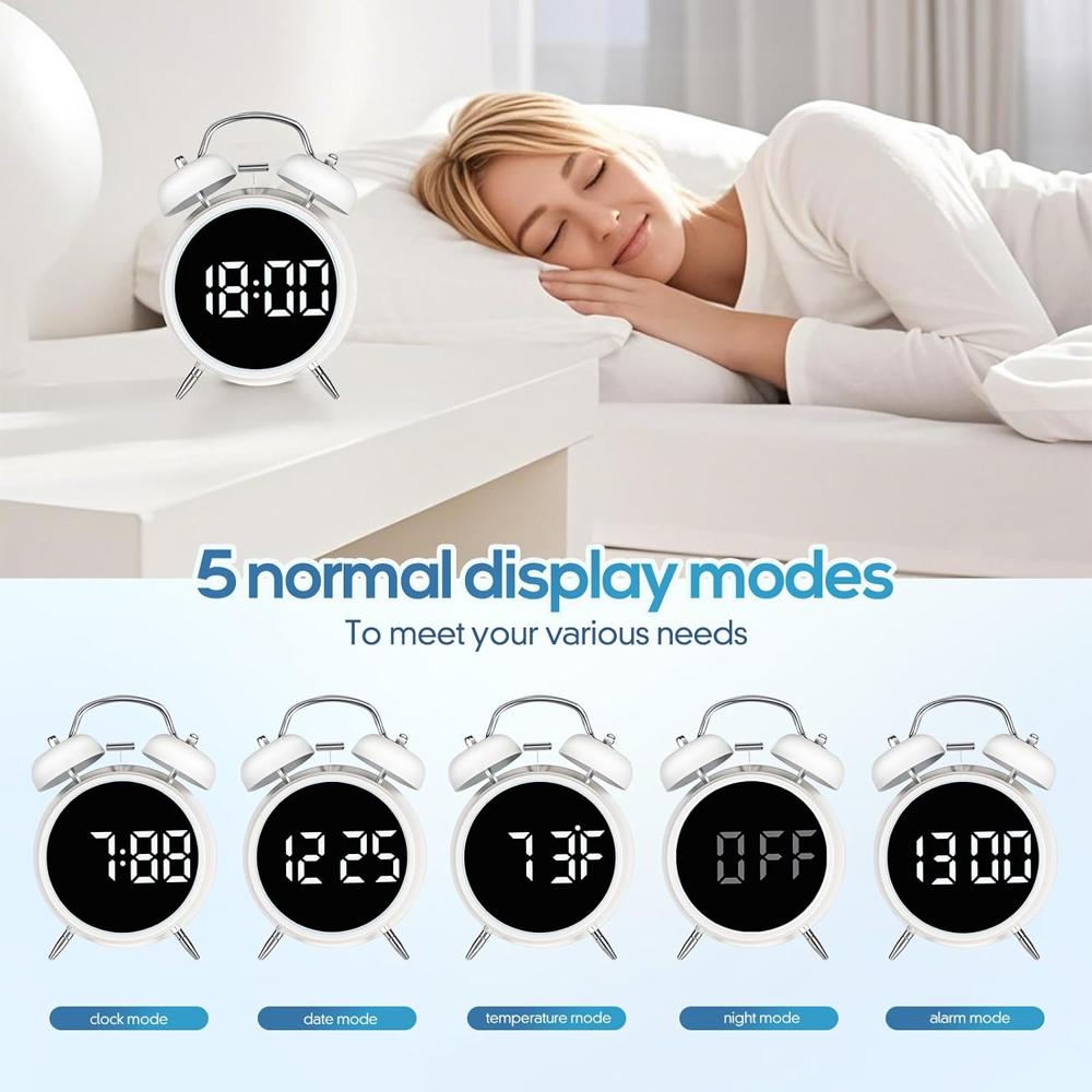 Twin Bell Led Clock