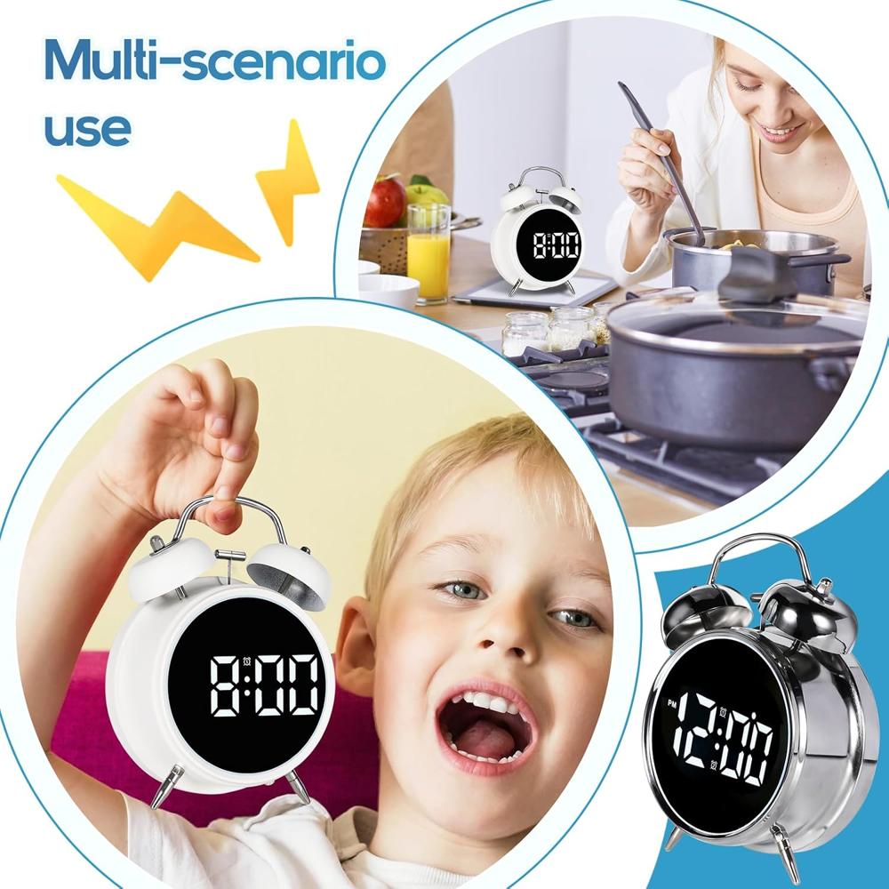 Twin Bell Led Clock