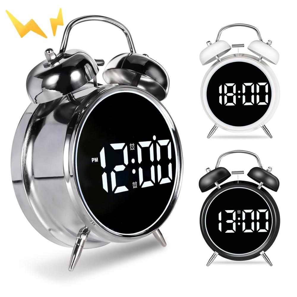 TWIN BELL LED CLOCK
