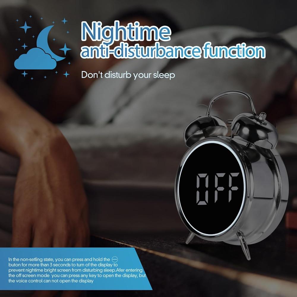 Twin Bell Led Clock