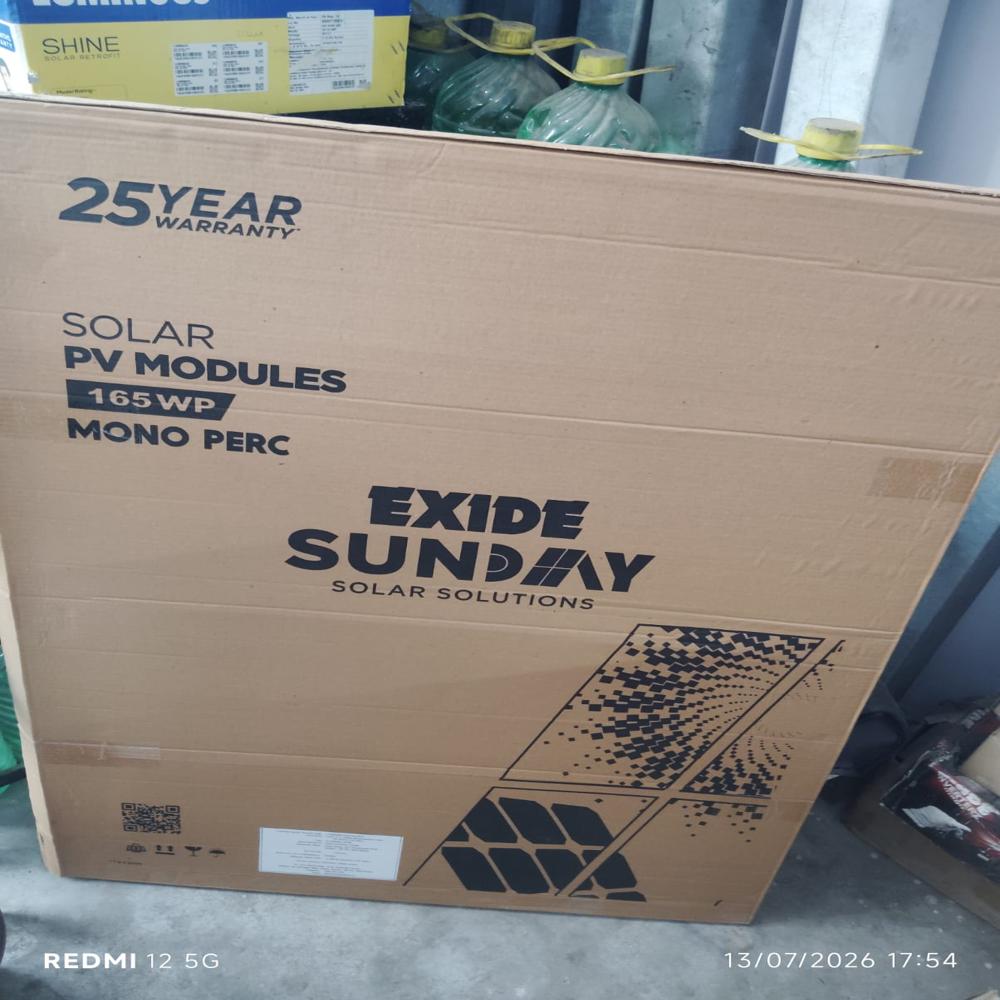 SOLAR PANEL 12 VOLT 165 WATT EXIDE