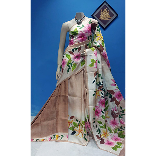 Silk Hand Painted Saree