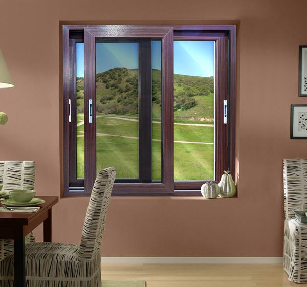 3 Track Dark Oak Window - Application: Commercial & Residential
