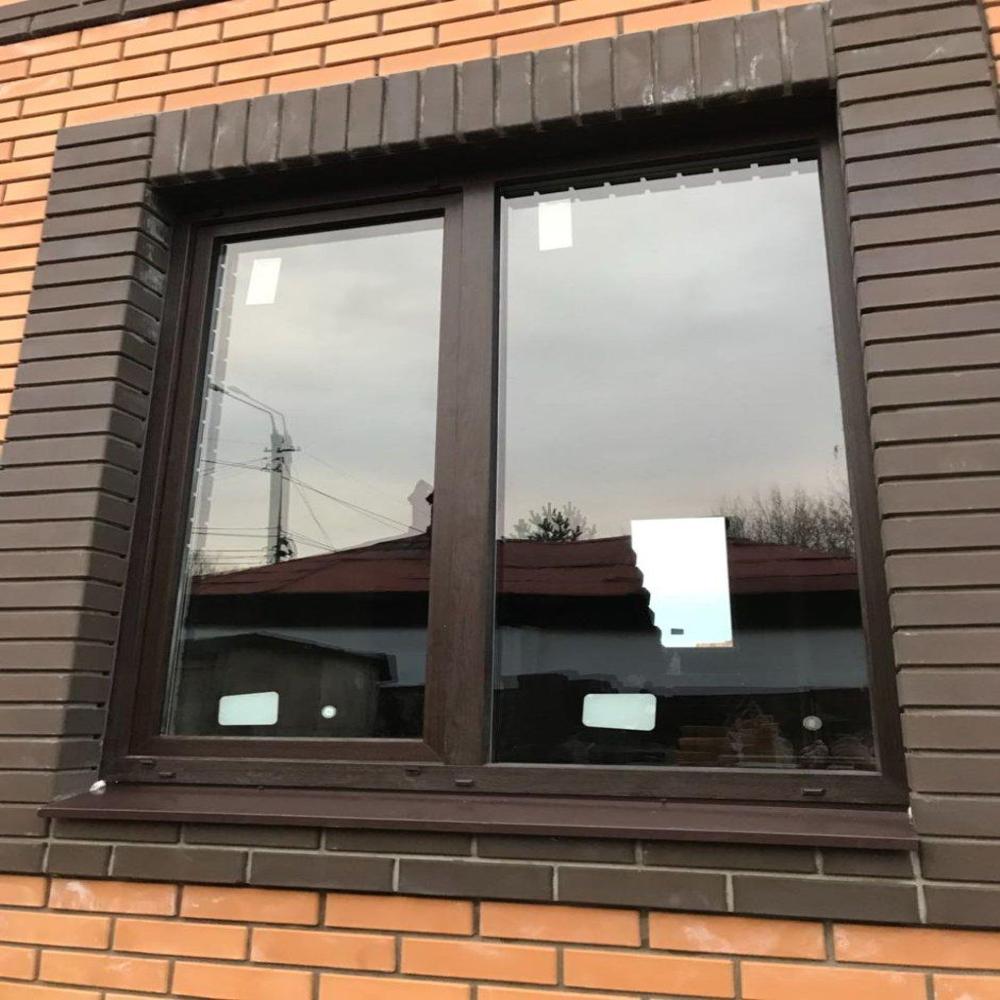 UPVC Dark Oak Fixed Window