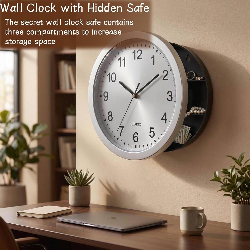 wall clock with secret compartment
