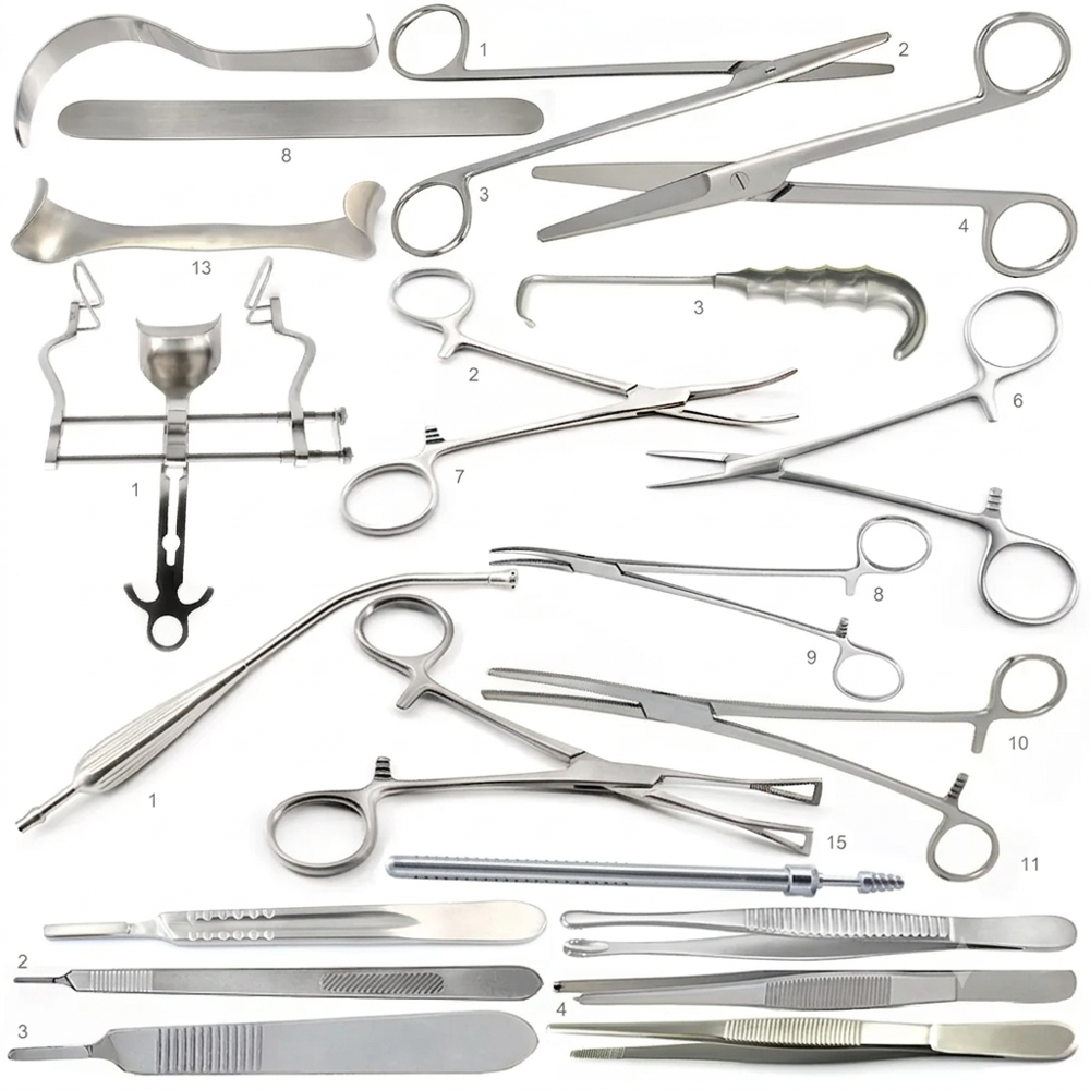 Hysterectomy instrument Set Abdominal Surgery Set Abdominal Hysterectomy Instrument Set