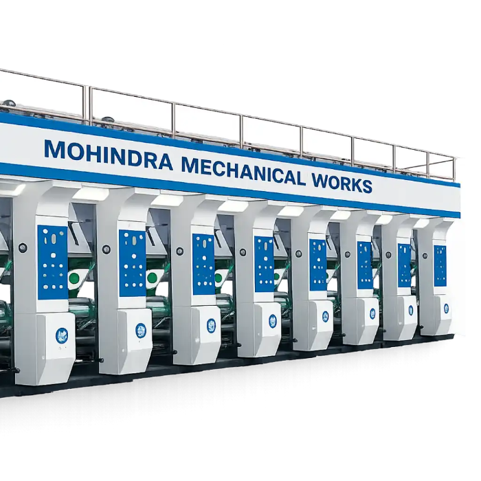 Rotogravure Machine - Bopp, Polyester, Aluminum Foil, Pp, Poly, Paper Materials, 20"-80" Printing Width, Multicolor Printing, 1 Year Warranty, Automatic Grade