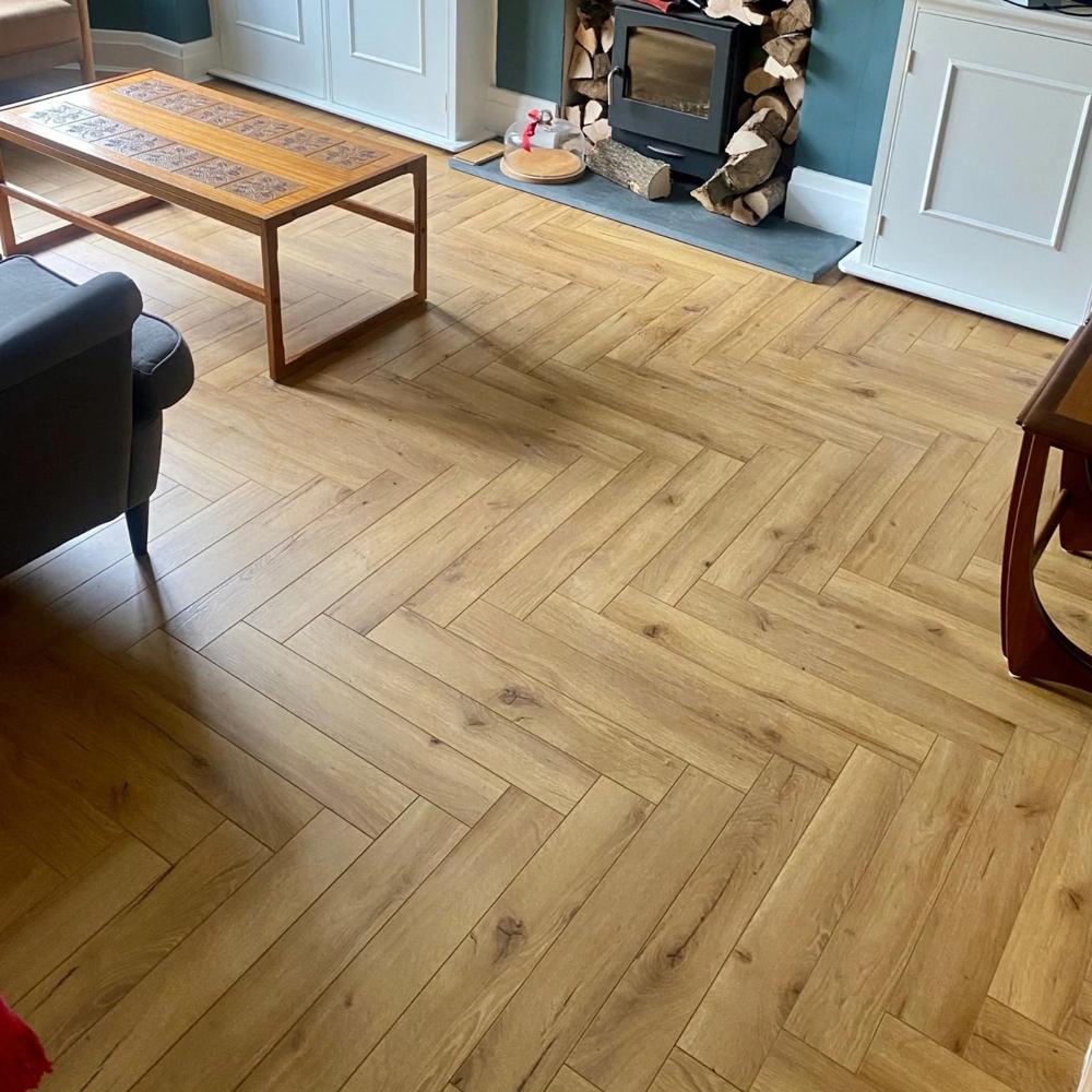 Herringbone Wooden Flooring - Water Absorption: Yes