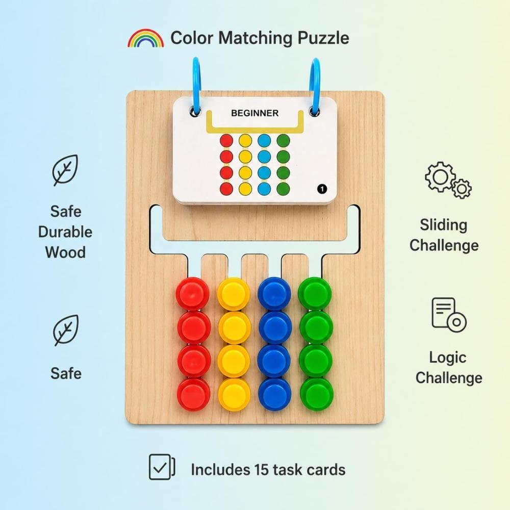 Wooden Slide Puzzle Game