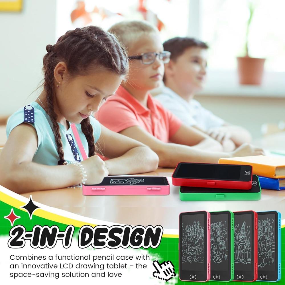 Writing Tablet Pencil Case Compass
