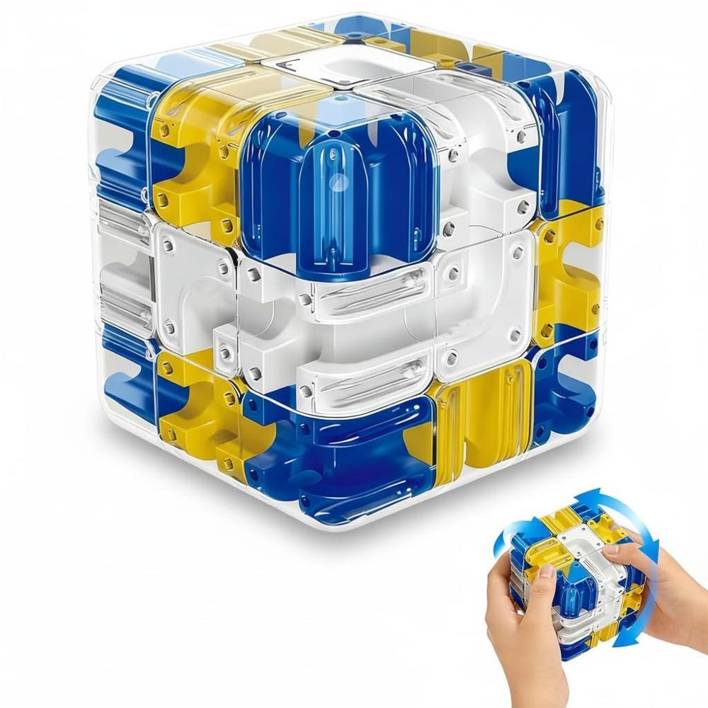 Transparent Plastic Magnetic Puzzle Cube Toy