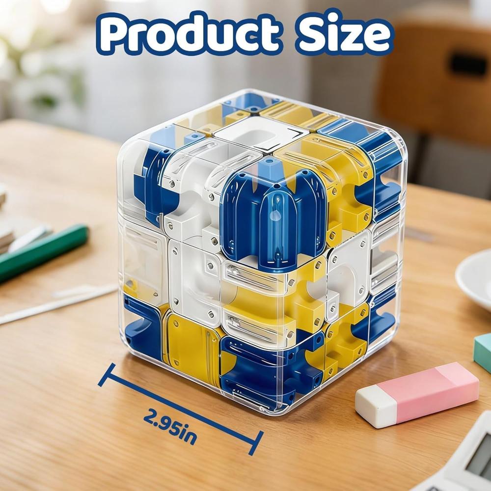 Transparent Plastic Magnetic Puzzle Cube Toy