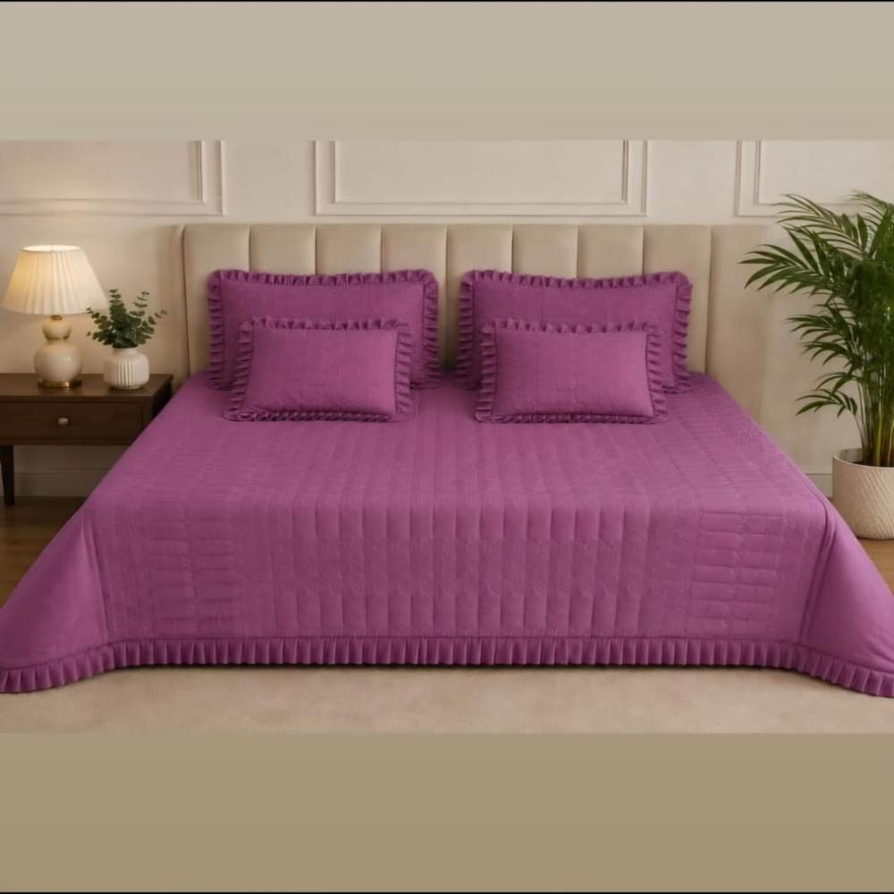 QUILTED 5PCS FRILL SET