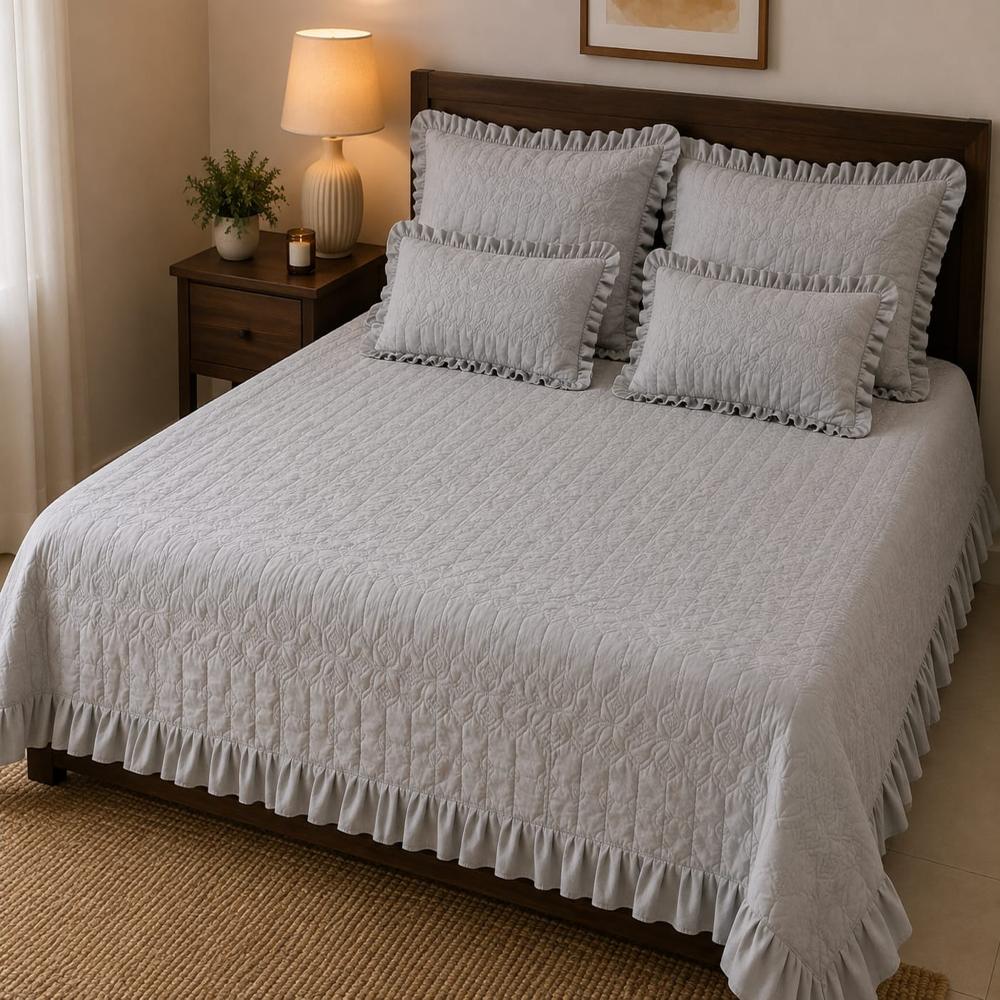 Quilted 5pcs Frill Set