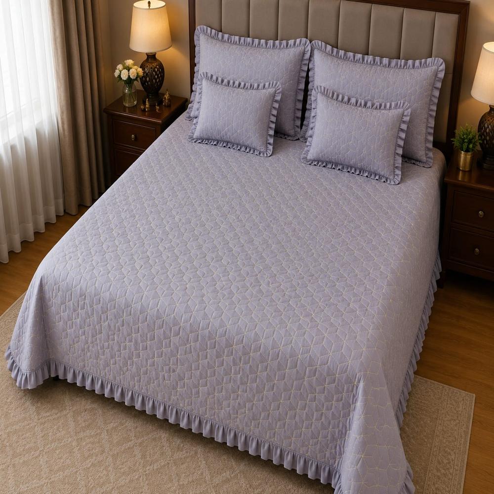 Quilted 5pcs Frill Set