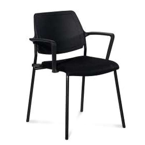 Festa With Arm And Seat Cushion Iron Black Chair - Size: 533W X 560D X 828H
