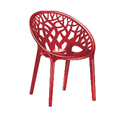 Crystal Pp Cafeteria Chair - Size: 608W X 620D X 808H