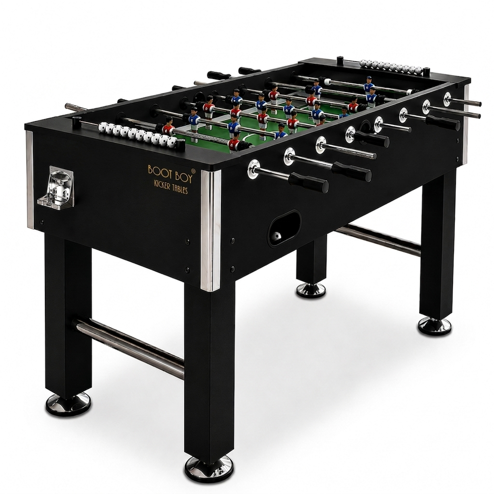 BOOT BOY 'Nero' Foosball Table 48 Inch Strong Sturdy Soccer Table for Adults Vigorous Indoor for Aggressive Games at Home, Office, Co-Living & Co-Working