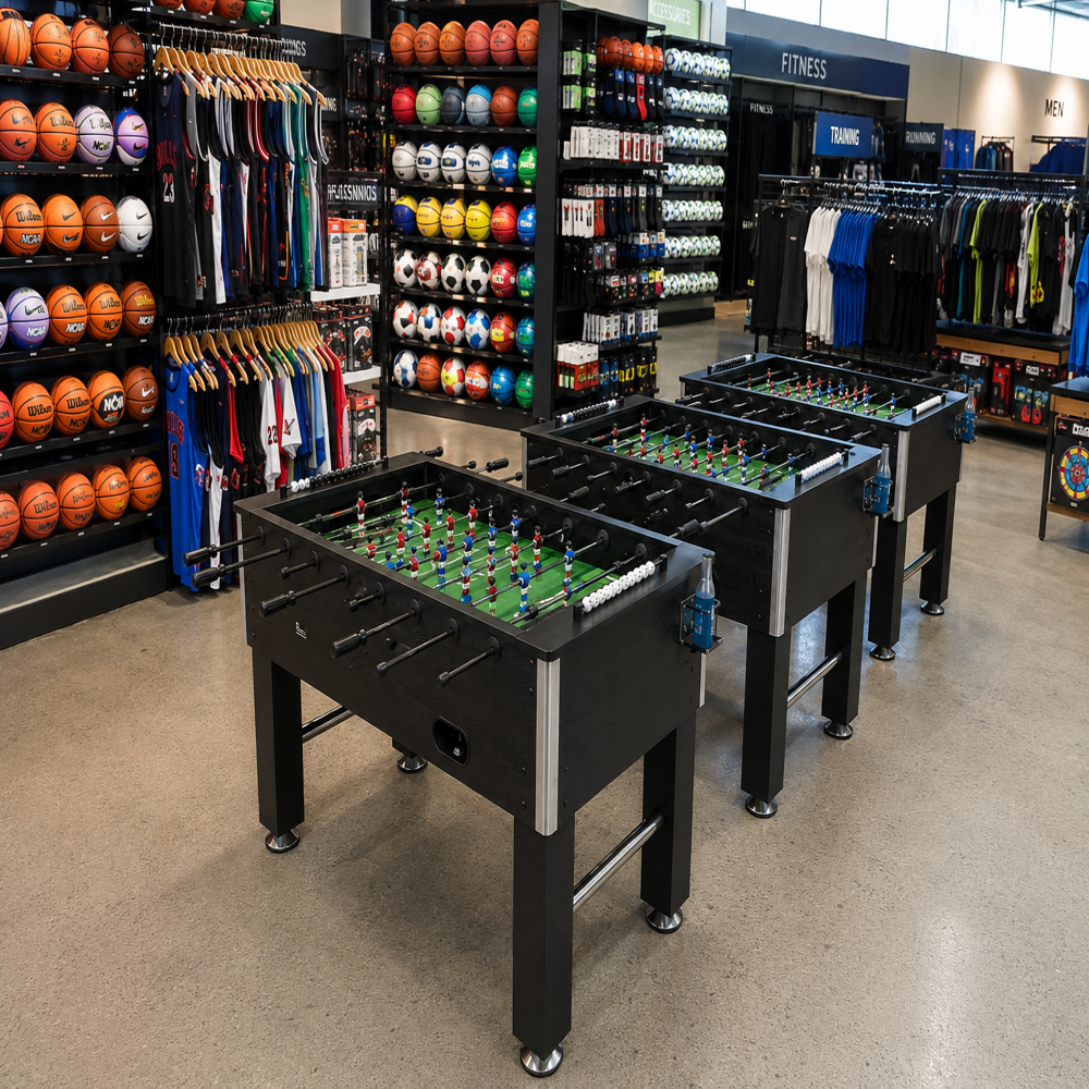 BOOT BOY 'Nero' Foosball Table 48 Inch Strong Sturdy Soccer Table for Adults Vigorous Indoor for Aggressive Games at Home, Office, Co-Living & Co-Working