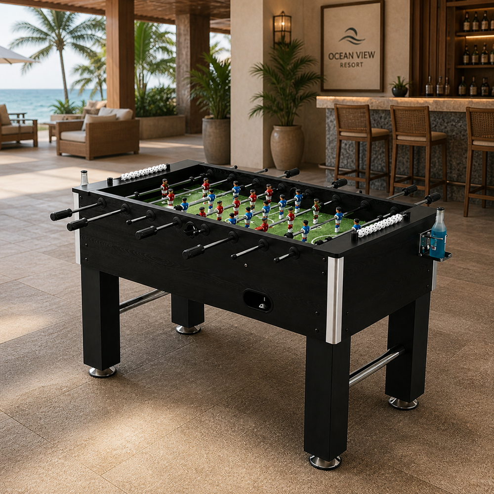 BOOT BOY 'Nero' Foosball Table 48 Inch Strong Sturdy Soccer Table for Adults Vigorous Indoor for Aggressive Games at Home, Office, Co-Living & Co-Working