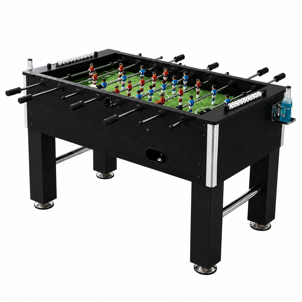 BOOT BOY 'Nero' Foosball Table 48 Inch Strong Sturdy Soccer Table for Adults Vigorous Indoor for Aggressive Games at Home, Office, Co-Living & Co-Working