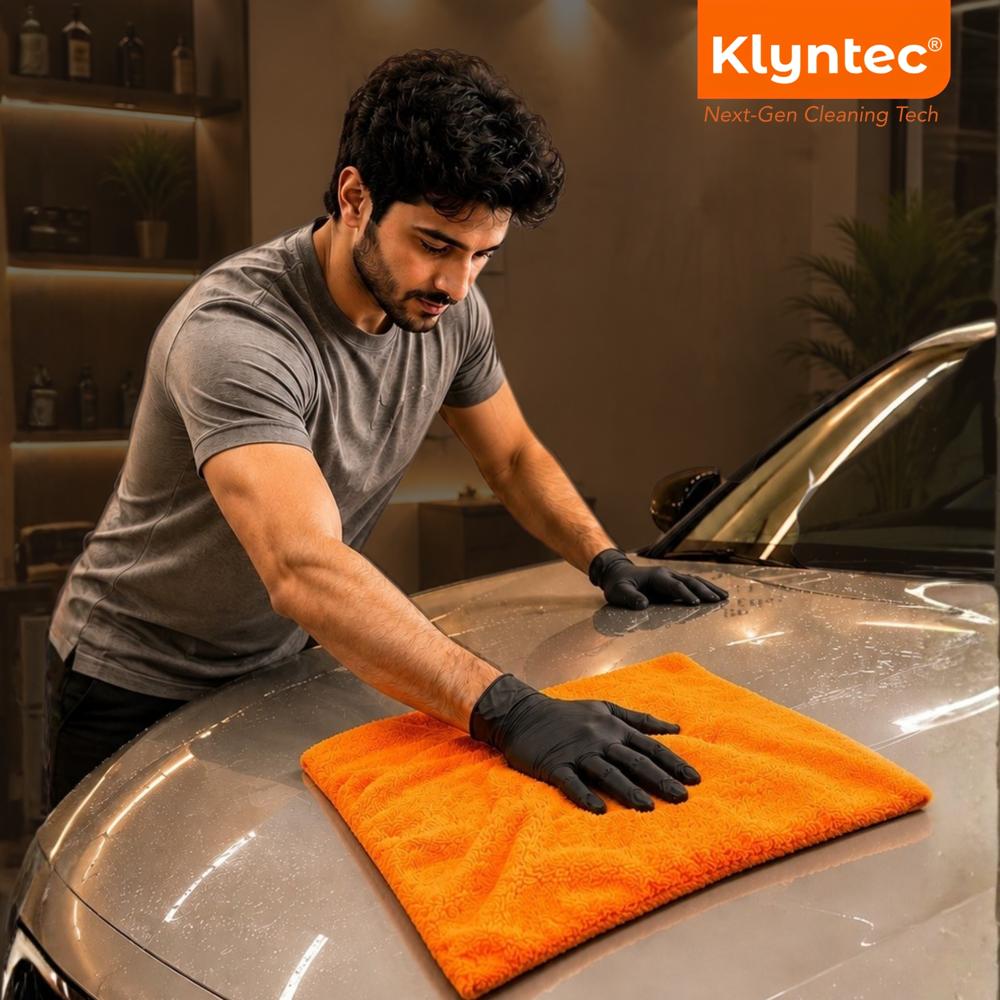 Klyntec 2 Colour 500 GSM Heavy Duty Microfiber Cloth (40x40 Cm)