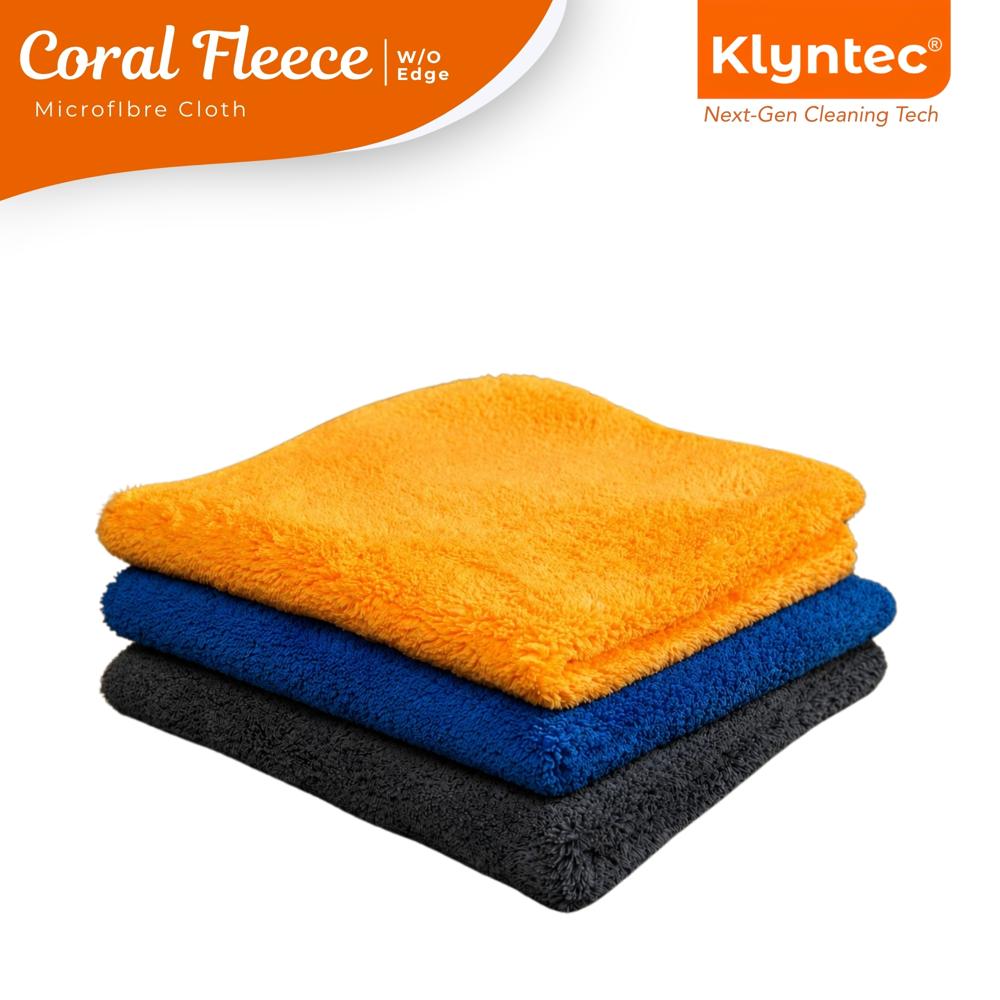 Klyntec 550 GSM Coral Fleece Microfiber Cloth (40x40 cm)
