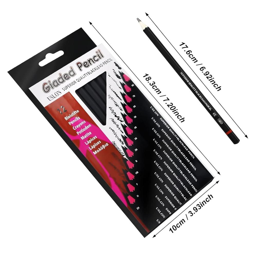 12PCS GRADED PENCIL SET