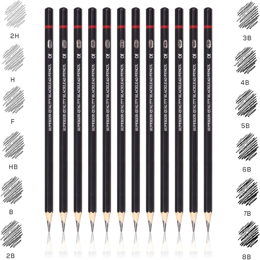 12PCS GRADED PENCIL SET