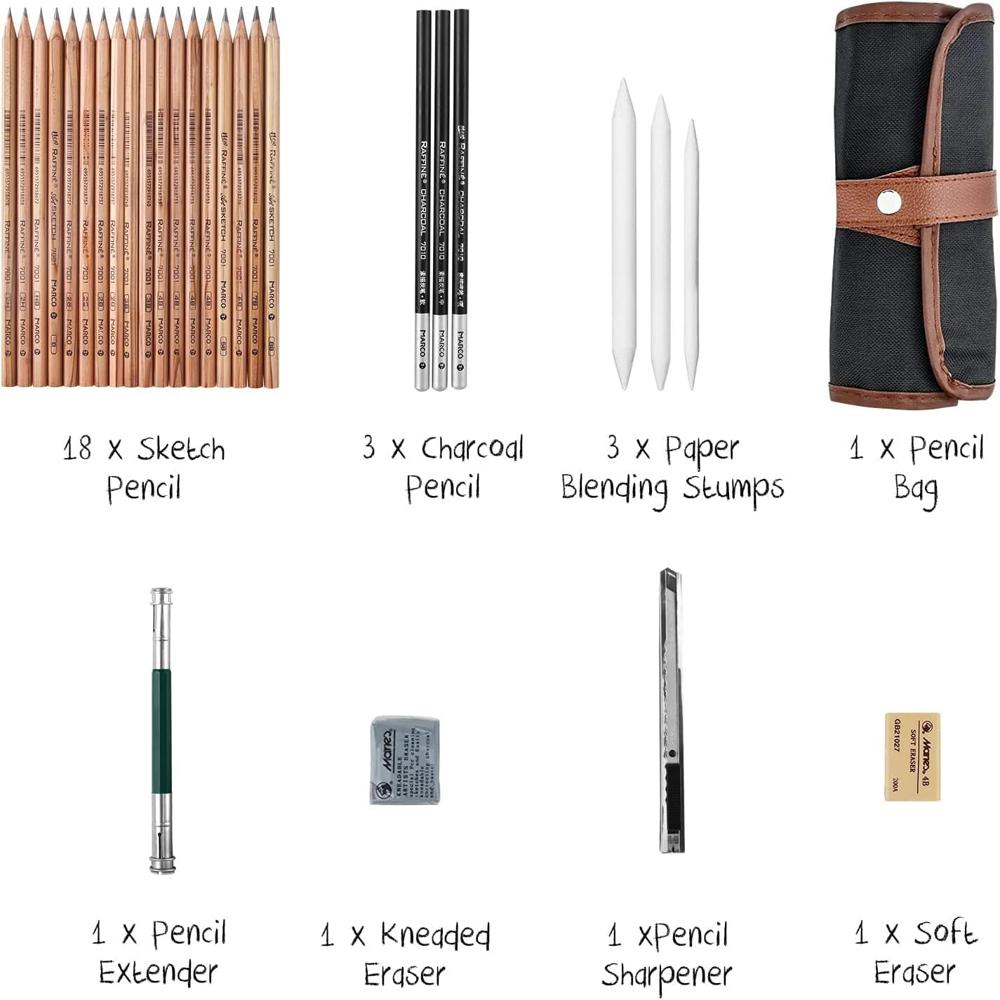 29 PCS DRAWING PENCIL SET