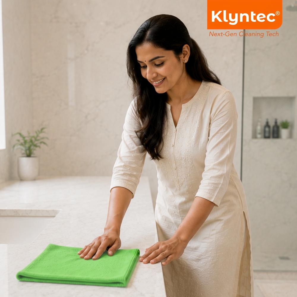 Klyntec All-Purpose Regular Microfiber Cleaning Cloth - 350 GSM (40x60 cm)