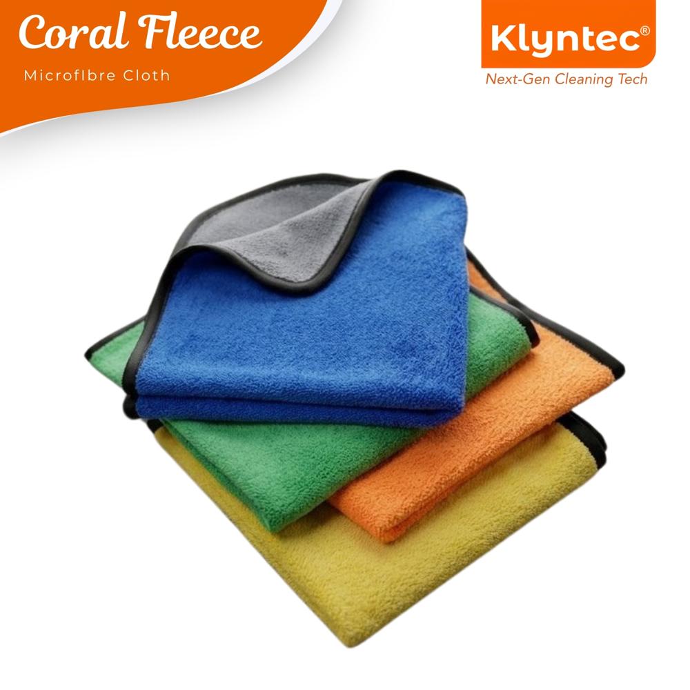 Klyntec 2 Colour 400 GSM Heavy Duty Microfiber Cloth (40x40 Cm)