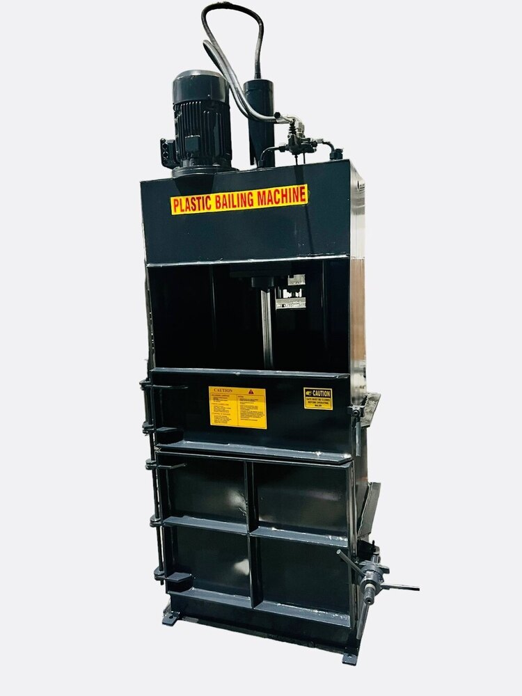 Bailing Machine - Heavy Duty Ms Structure, 4200x1800x2400 Mm, White Green | Plc Control, 120 Ton Hydraulic Pressure, Automatic Conveyor Feeding