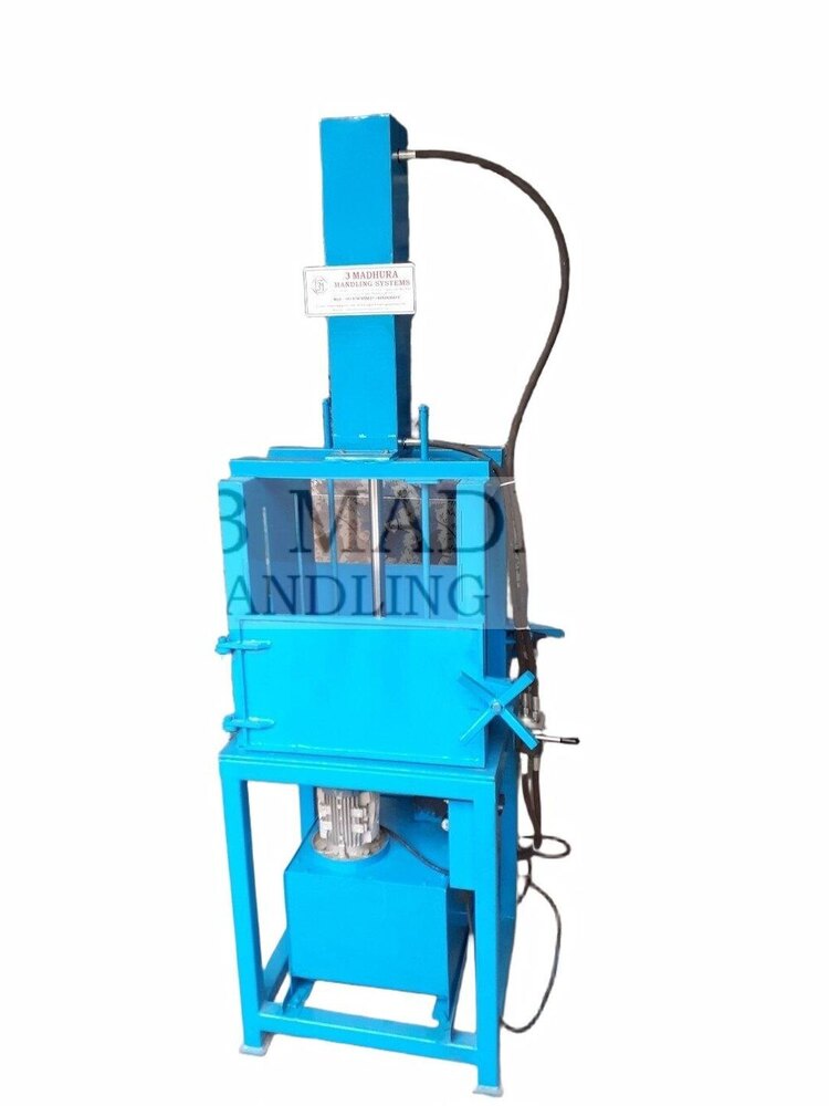 Bailing Machine - Heavy Duty Ms Structure, 4200x1800x2400 Mm, White Green | Plc Control, 120 Ton Hydraulic Pressure, Automatic Conveyor Feeding