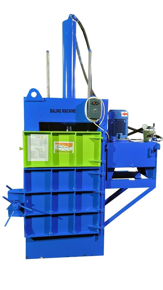 Bailing Machine - Heavy Duty Ms Structure, 4200x1800x2400 Mm, White Green | Plc Control, 120 Ton Hydraulic Pressure, Automatic Conveyor Feeding