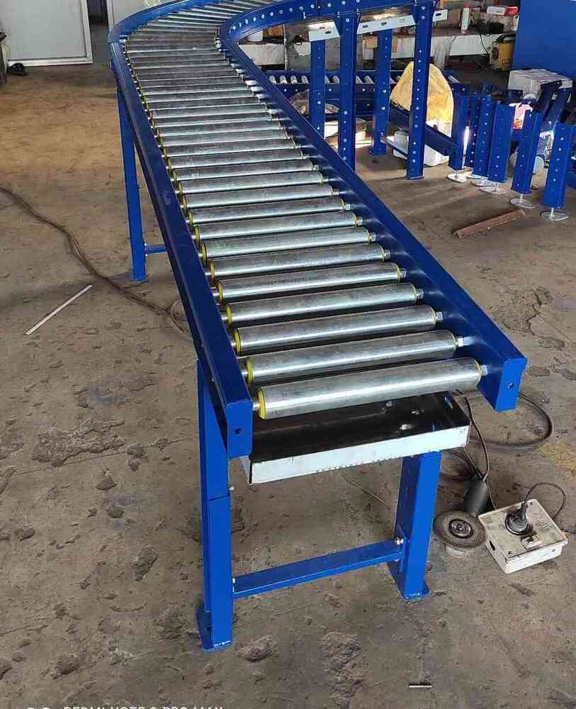 Downline Conveyor - Stainless Or Mild Steel, Custom Length, Adjustable Speed | Low-profile Modular, Belt And Roller Combined