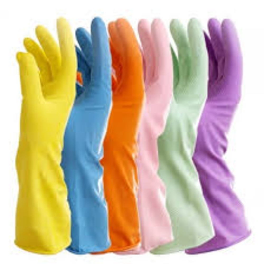 Household Gloves - Washable Durable Material , Blue Color For Daily Use And Cleaning Tasks