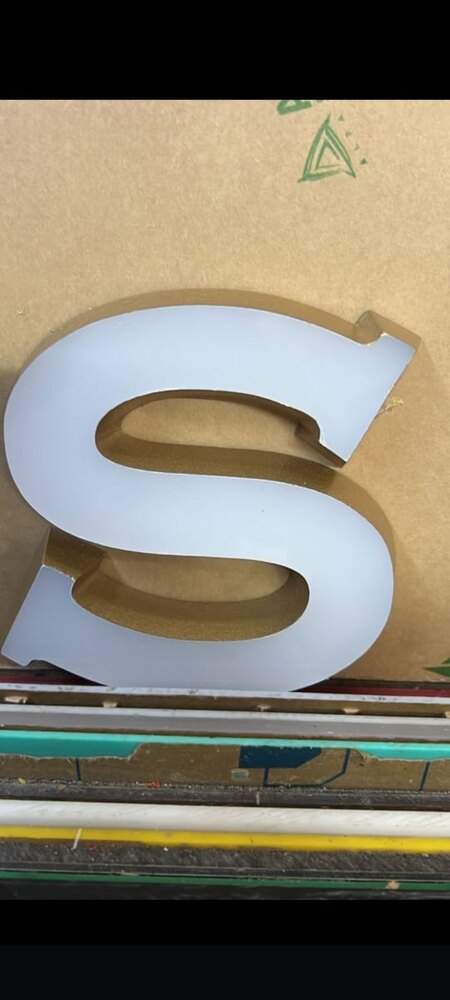 Acrylic Side Letter - Color: White