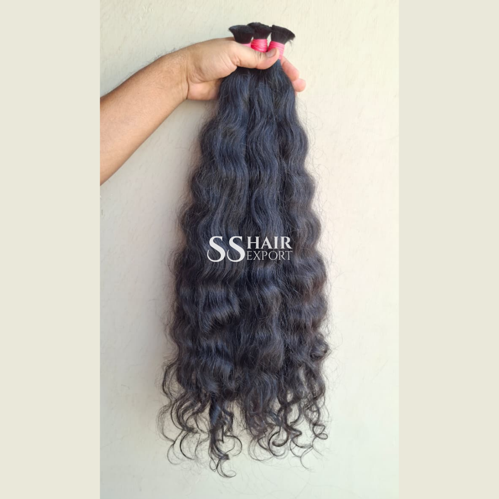 Curly Hair Bulk Human Hair Virgin Indian Natural Unweft Weaving Braids