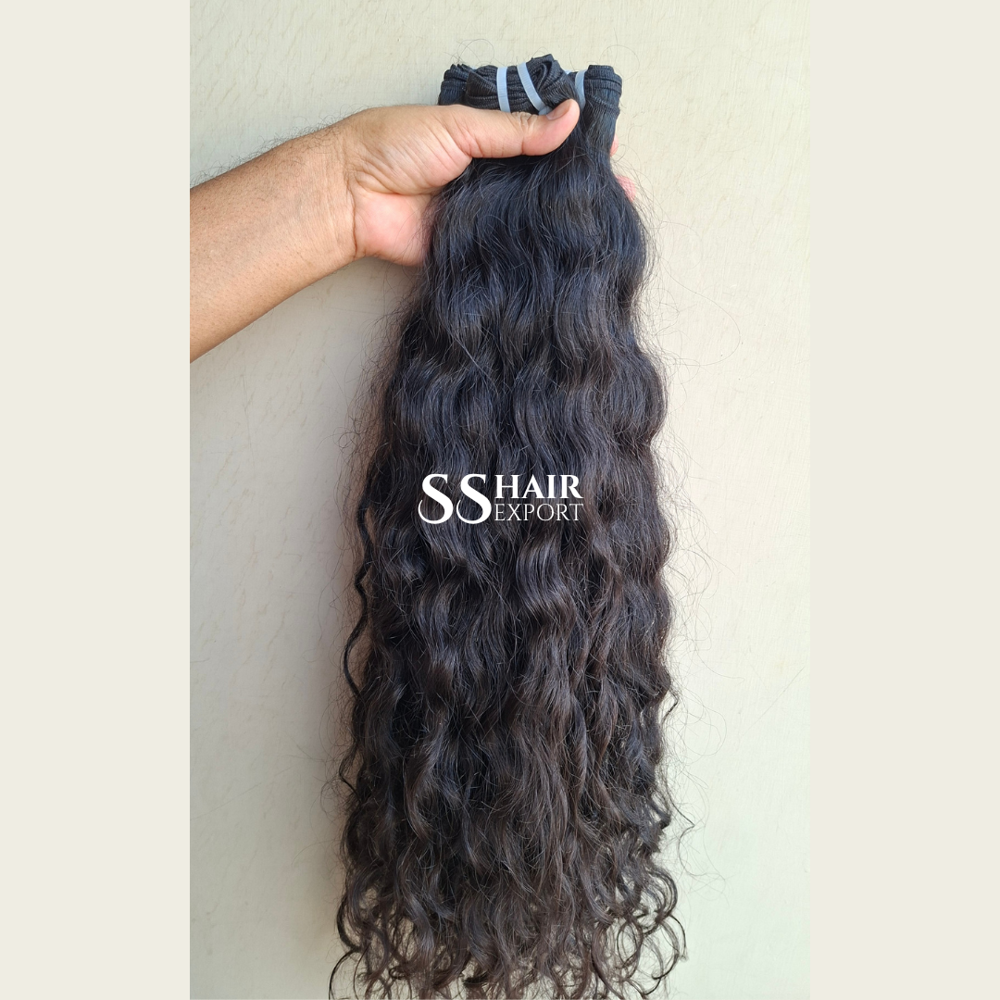 Virgin Curly Hair Weave Weft Indian Human hair Extension For Sew-In 12-36inch