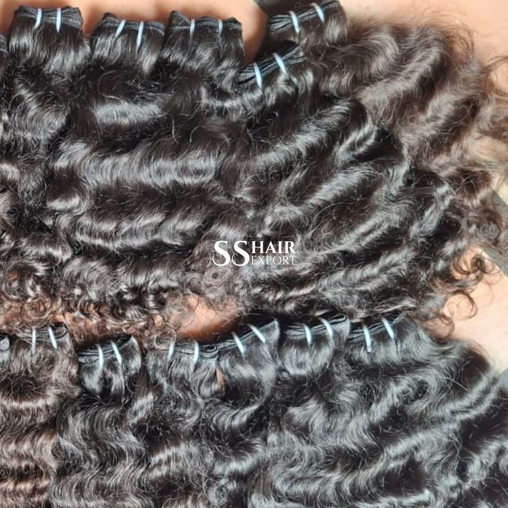 Virgin Human Hair Bundles Natural Wave Sew In Weaves Weft Extensions