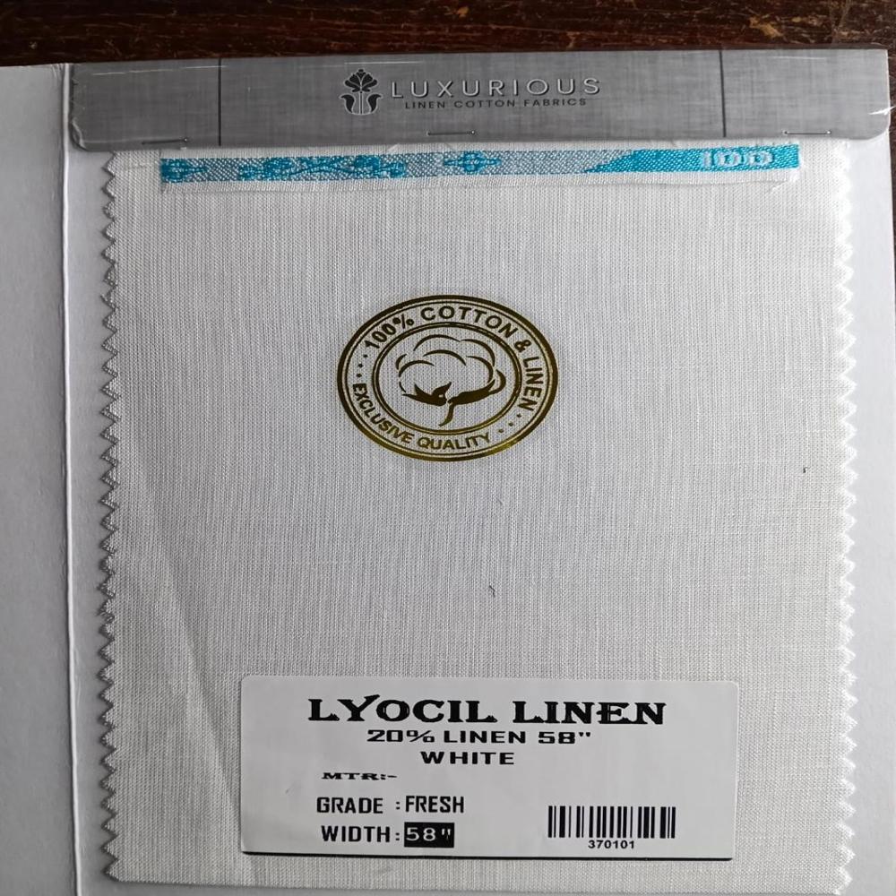 Lyocil Cotton Linen Shirting Fabric 58" - Color: Multicolour