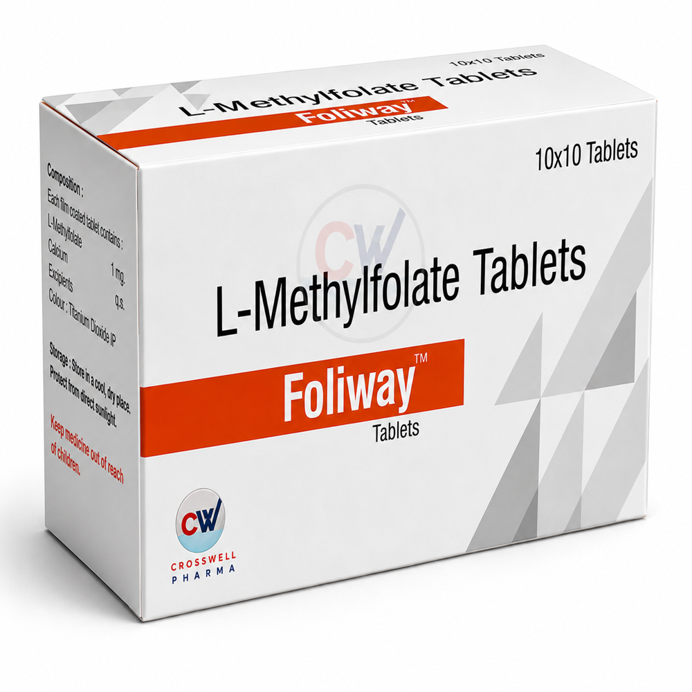 Foliway Tabs - Ingredients: L-methylfolate Is The Active Form Of Folic Acid (Vitamin B9)